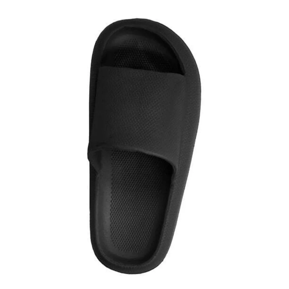 Mudd Womens Flat Slide Sandals 9 Black Slip-On Open Toe Shower Friendly Everyday